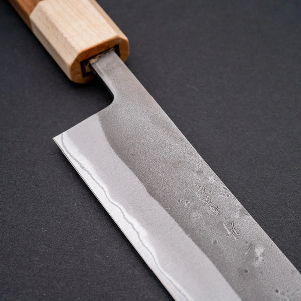 Hitohira TD Blue 2 Stainless Clad Nashiji Sujihiki 240mm Walnut Handle - Tetogi