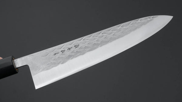Hitohira TD SLD Tsuchime Gyuto 210mm Ho Wood Handle - Tetogi
