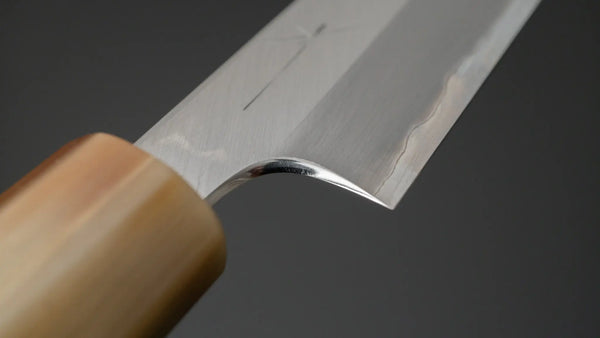 Hitohira Togashi Blue #1 Stainless Clad Migaki Petty 165mm Ziricote Handle - Tetogi