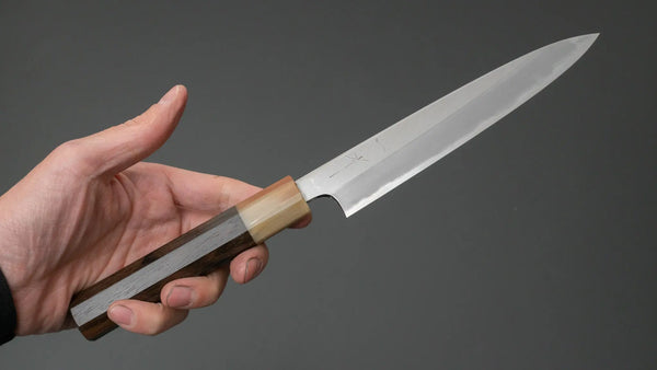 Hitohira Togashi Blue #1 Stainless Clad Migaki Petty 165mm Ziricote Handle - Tetogi