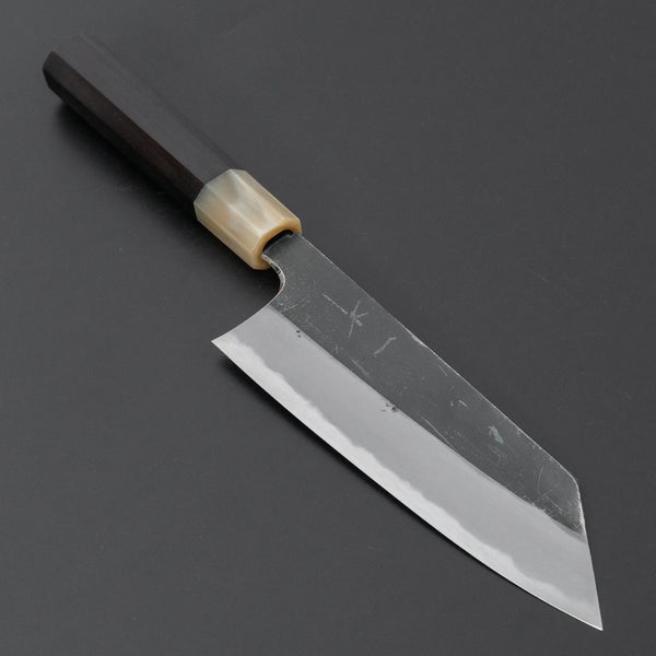 Hitohira Togashi Blue 2 Kurouchi Bunka Ebony Handle - Tetogi