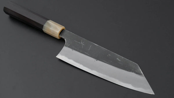 Hitohira Togashi Blue 2 Kurouchi Bunka Ebony Handle - Tetogi