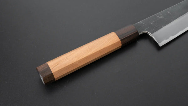 Hitohira Togashi Blue #2 Kurouchi Gyuto 210mm Cherry Wood Handle (Ebony End) - Tetogi