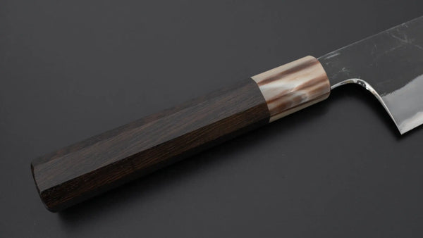 Hitohira Togashi Blue #2 Kurouchi Gyuto 210mm Ebony Handle - Tetogi
