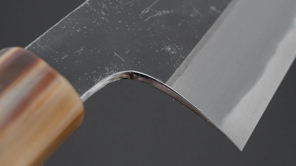 Hitohira Togashi Blue 2 Kurouchi Gyuto 240mm Ebony Handle - Tetogi