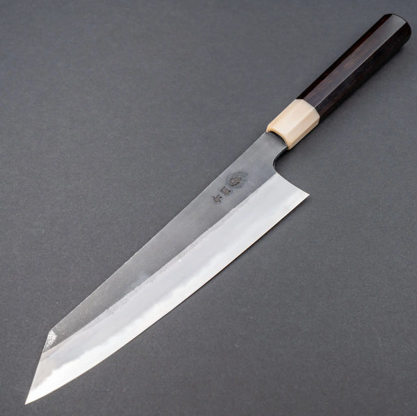 Hitohira Togashi Blue #2 Kurouchi Kiritsuke Gyuto 240mm Ebony Handle Product vendor
