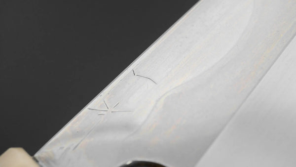 Hitohira Togashi White 1 Fuji Mizu Honyaki Santoku 180mm Ziricote Handle (144/ Saya) - Tetogi