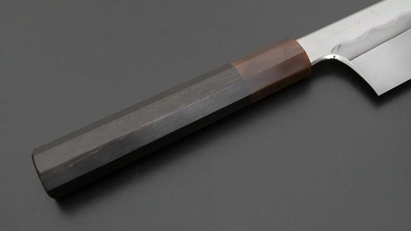 Hitohira Togashi White #1 Mizu Honyaki Gyuto 240mm Taihei Ebony Handle (#091/ Saya) - Tetogi