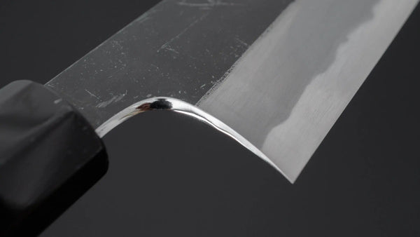 Hitohira Togashi White 2 Kurouchi Kiritsuke Gyuto 210mm Yakusugi Cedar Handle - Tetogi