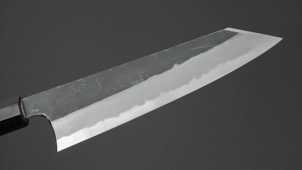 Hitohira Togashi White 2 Kurouchi Kiritsuke Gyuto 210mm Yakusugi Cedar Handle - Tetogi