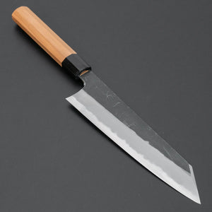 Hitohira Togashi White 2 Kurouchi Kiritsuke Gyuto 210mm Yakusugi Cedar Handle - Tetogi