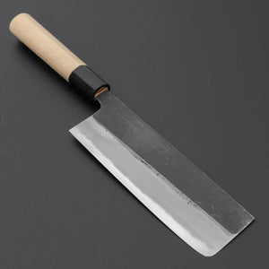 Hitohira Togashi White 2 Kurouchi Nakiri Ho Wood Handle (D-Shape) - Tetogi