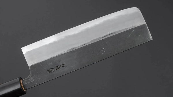 Hitohira Togashi White 2 Kurouchi Nakiri Ho Wood Handle (D-Shape) - Tetogi