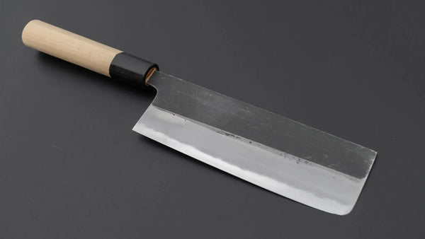 Hitohira Togashi White 2 Kurouchi Nakiri Ho Wood Handle (D-Shape) - Tetogi