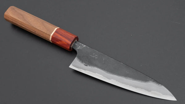 Hitohira Tosa Kurouchi Blue #2 Petty 135mm Walnut Handle (Rengas Ferrule) - Tetogi