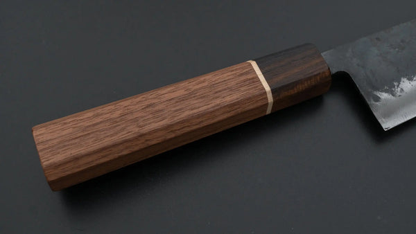 Hitohira Tosa Kurouchi White #2 Santoku 165mm Walnut Handle (Ziricote Ferrule) - Tetogi
