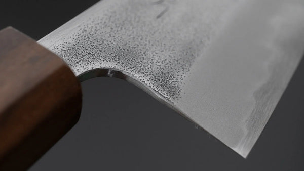 Hitohira YG Nashiji White #2 Nakiri 165mm Walnut Handle (Ziricote Ferrule) - Tetogi