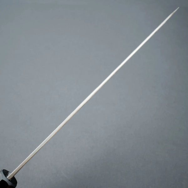Isamitsu White 1 Stainless Clad Kurouchi Gyuto 195mm Riisgaard Ebony Handle - Tetogi