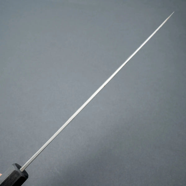 Isamitsu White 1 Stainless Clad Kurouchi Gyuto 195mm Riisgaard Ebony Handle - Tetogi