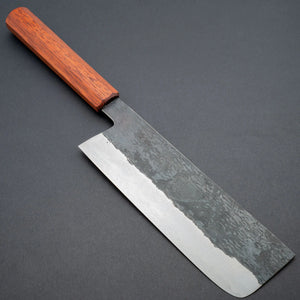 Isamitsu White 1 Stainless Clad Kurouchi Nakiri 180mm Riisgaard Handle - Tetogi