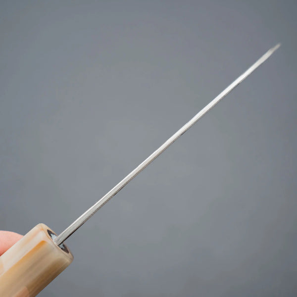 Isamitsu White 1 Stainless Clad Kurouchi Paring 90mm Ebony Handle - Tetogi