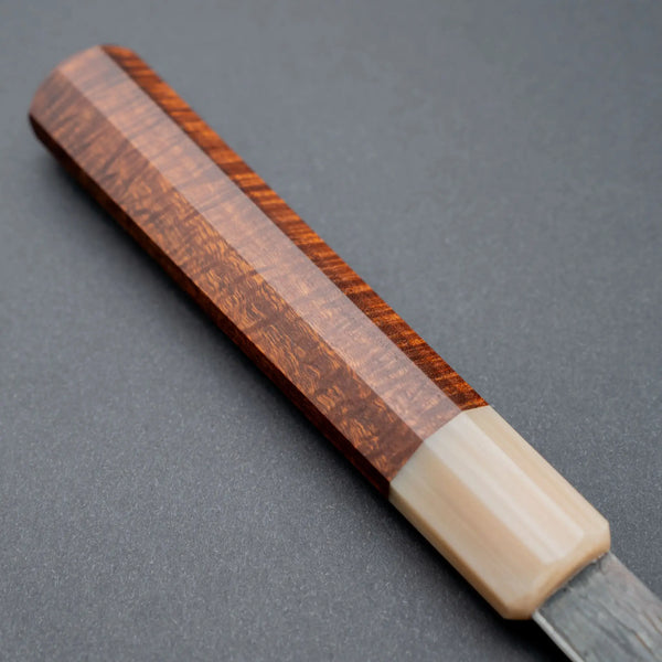 Isamitsu White 1 Stainless Clad Kurouchi Paring 90mm Riisgaard Handle - Tetogi