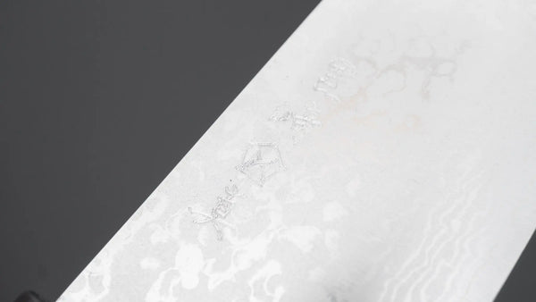 Makoto Kurosaki VG7 Damascus Santoku 165mm Ebony Handle - Tetogi