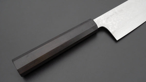 Makoto Kurosaki VG7 Damascus Santoku 165mm Ebony Handle - Tetogi
