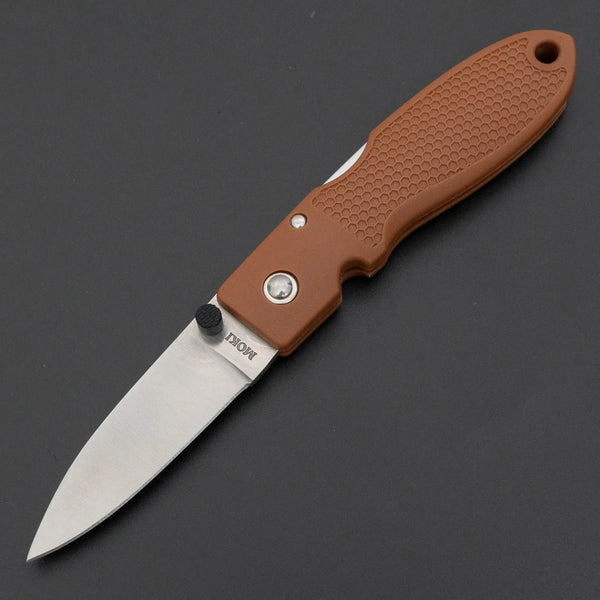 MOKI Coupe Folding Knife Grilon Handle (Cocoa Brown) - Tetogi