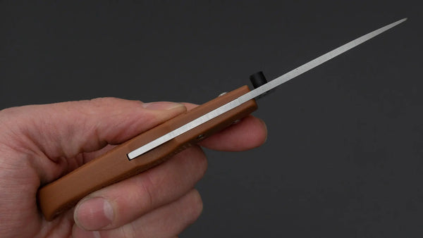 MOKI Coupe Folding Knife Grilon Handle (Cocoa Brown) - Tetogi