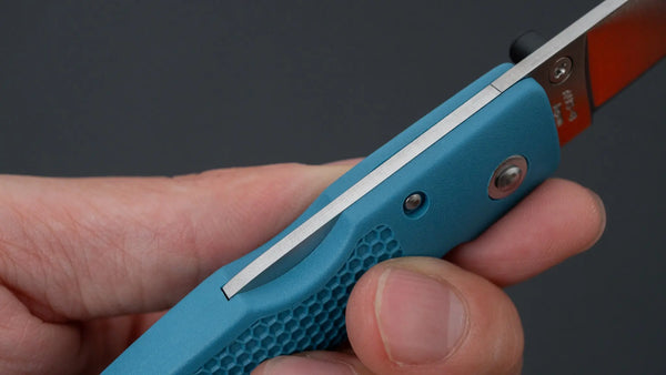 MOKI Coupe Folding Knife Grilon Handle (Grayish Blue) - Tetogi