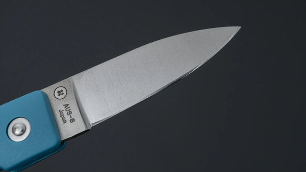 MOKI Coupe Folding Knife Grilon Handle (Grayish Blue) - Tetogi