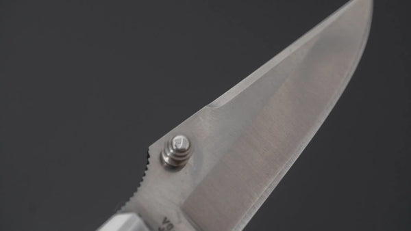MOKI Kingfisher Folding Knife Linen Micarta Handle - Tetogi