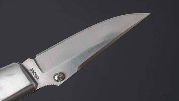 MOKI Kingfisher Folding Knife Linen Micarta Handle - Tetogi