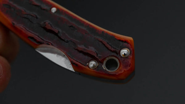 MOKI Kronos Folding Knife Medium Stag Handle - Tetogi