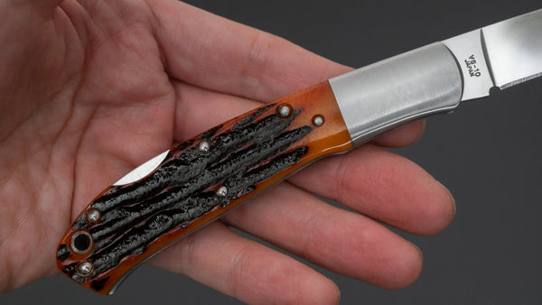 MOKI Kronos Folding Knife Stag Handle - Tetogi