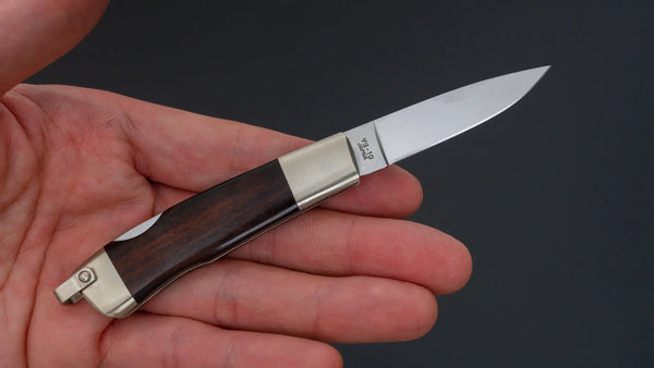 MOKI Leaf Folding Knife Ironwood Handle - Tetogi