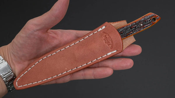 MOKI Trout & Bird Fixed Blade Jigged Bone Handle - Tetogi