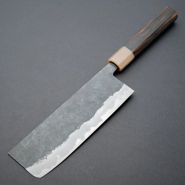 Morihei Hisamoto Kurouchi White 1 Nakiri 165mm Ebony Handle - Tetogi