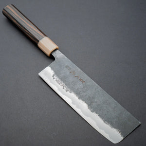 Morihei Hisamoto Kurouchi White 1 Nakiri 165mm Ebony Handle - Tetogi