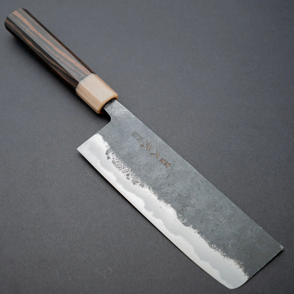 Morihei Hisamoto Kurouchi White 1 Nakiri 165mm Ebony Handle - Tetogi