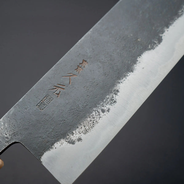 Morihei Hisamoto Kurouchi White 1 Nakiri 165mm Ebony Handle - Tetogi