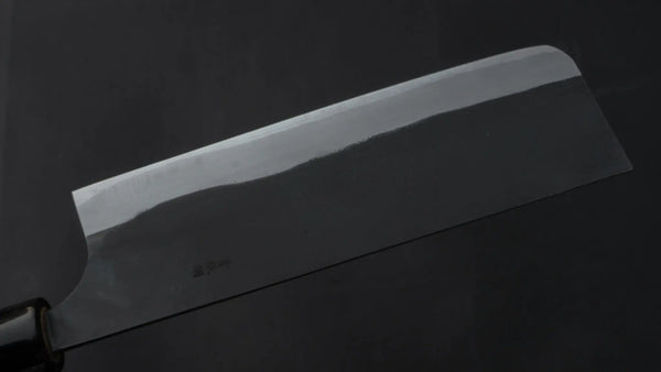 Morihei Munetsugu Blue #2 Kurouchi Nakiri 165mm Ho Wood Handle - Tetogi