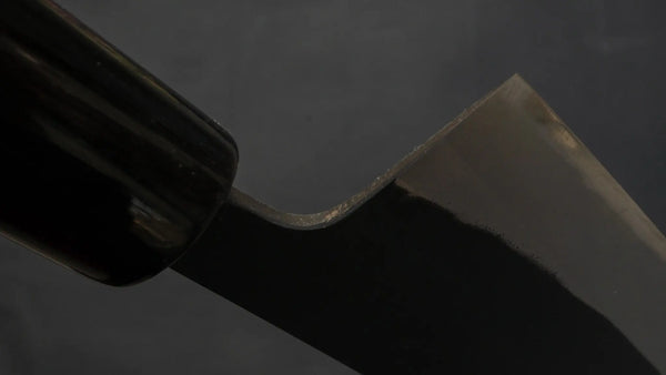 Morihei Munetsugu Blue #2 Kurouchi Santoku 165mm Ho Wood Handle - Tetogi