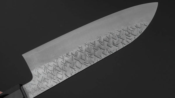 Nigara Blue Super Santoku 180mm Ebony Handle - Tetogi