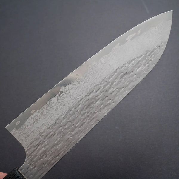 Nigara VG XEOS Santoku 170mm Riisgaard Burned Oak - Tetogi