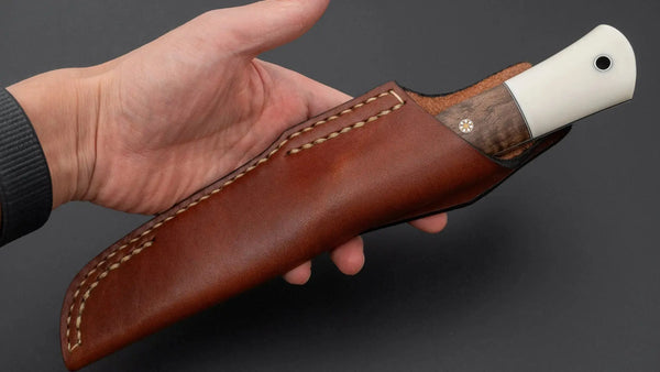 Seino Shikari ATS-34 Fixed Blade Linen Micarta Handle (007) - Tetogi
