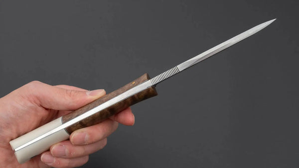 Seino Shikari ATS-34 Fixed Blade Linen Micarta Handle (007) - Tetogi