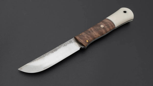 Seino Shikari ATS-34 Fixed Blade Linen Micarta Handle (007) - Tetogi