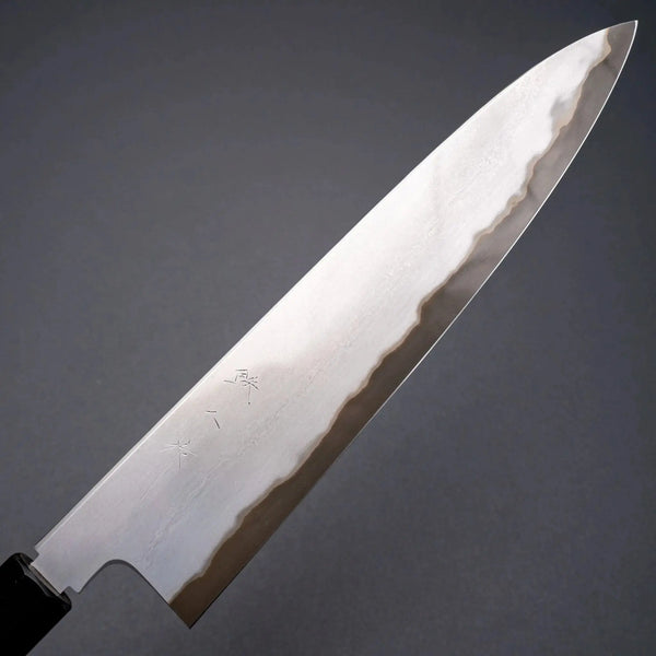 Tetsujin Blue 2 Metal Flow Gyuto 240mm Taihei Makassar Ebony Handle - Tetogi